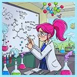 Student working on a problem in the lab.